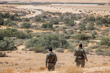 Members of the Israel Border Police's Yamas special operations counter-terrorism unit on the border with Egypt on July 12, 2022. Photo by Nati Shohat/Flash90.