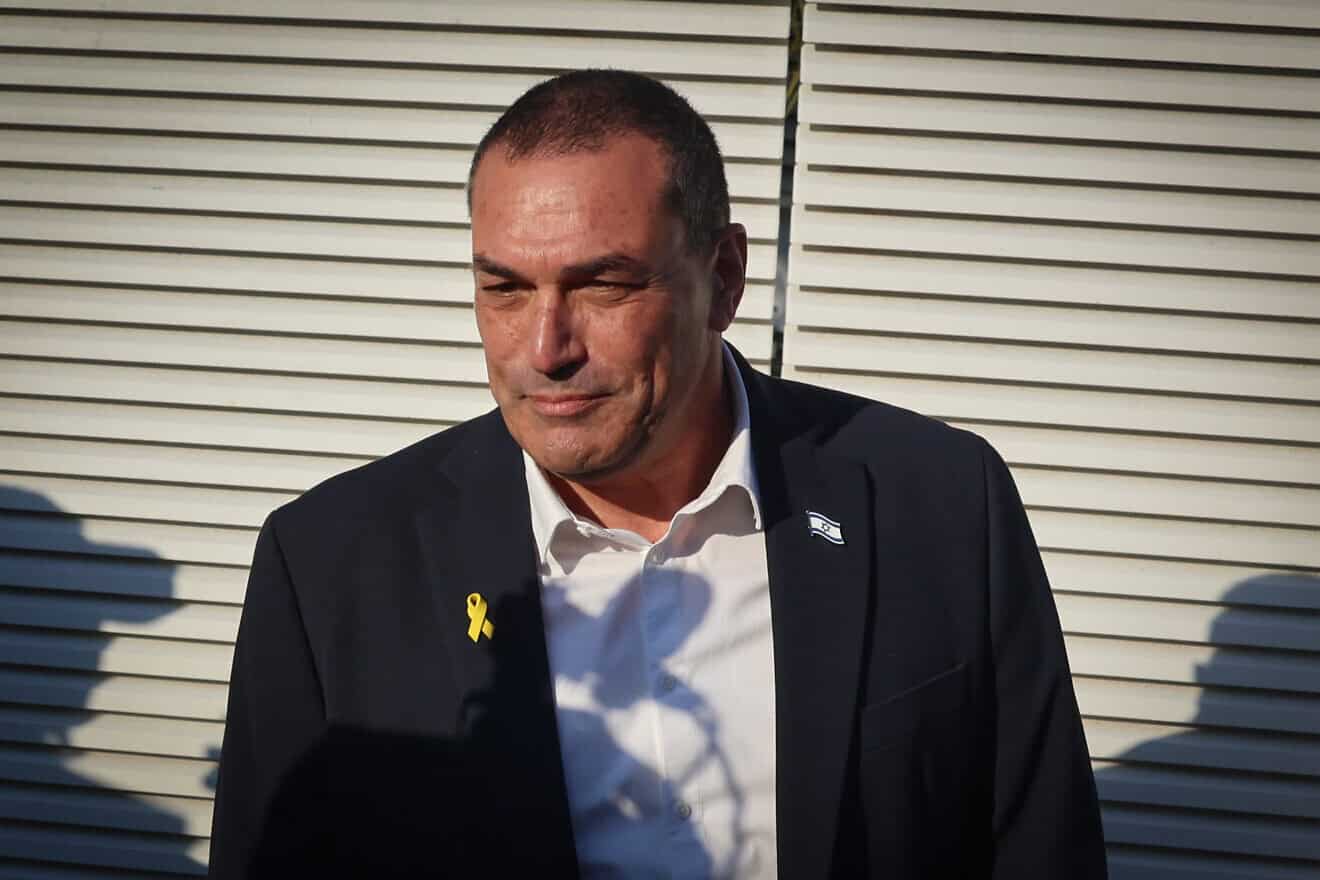 Eyal Zamir, next IDF chief of staff seen outside his home in Ramot HaShavim, Jan. 2, 2025. Photo by Flash90.