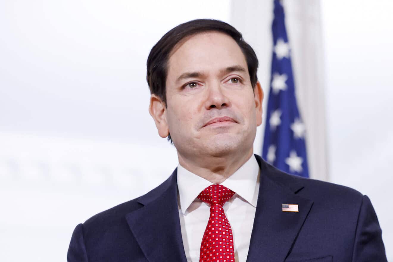 U.S. Secretary of State Marco Rubio shakes hands with Egyptian Foreign Minister Badr Abdelatty during a photo opportunity ahead of a meeting in the U.S. State Department Building on Feb. 10, 2025 in Washington, DC. Photo by Anna Moneymaker/Getty Images.