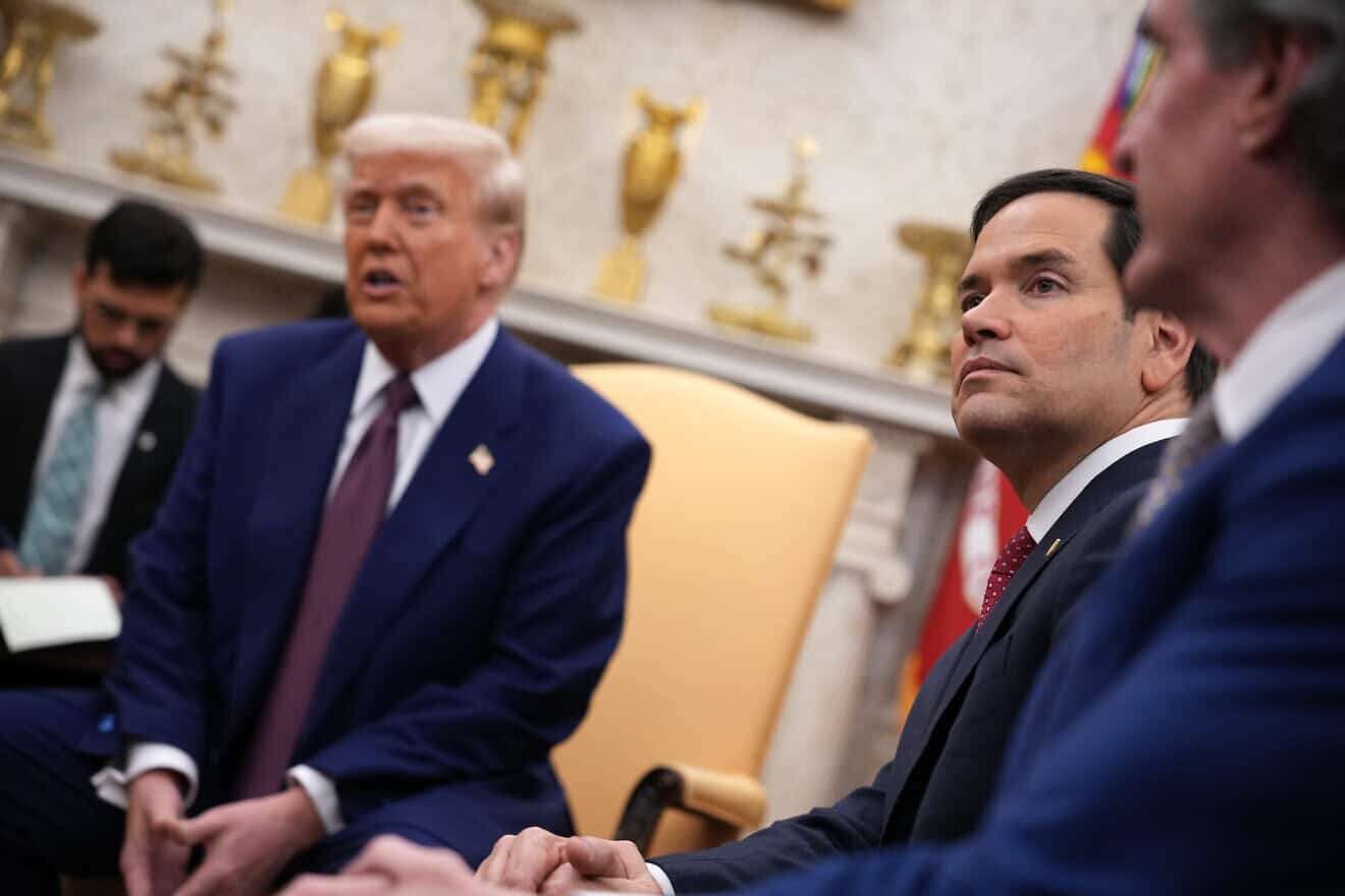 U.S. Secretary of State Marco Rubio attends a meeting between U.S. President Donald Trump and Indian Prime Minister Narendra Modi at the Oval Office in the White House on Feb. 13, 2025. Photo by Andrew Harnik/Getty Images.