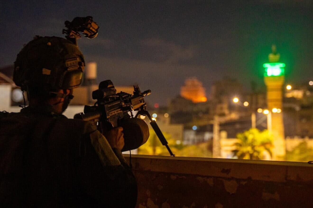 An Israeli soldier during a counter-terrorism operation in Judea and Samaria, February 2025. Credit: IDF.