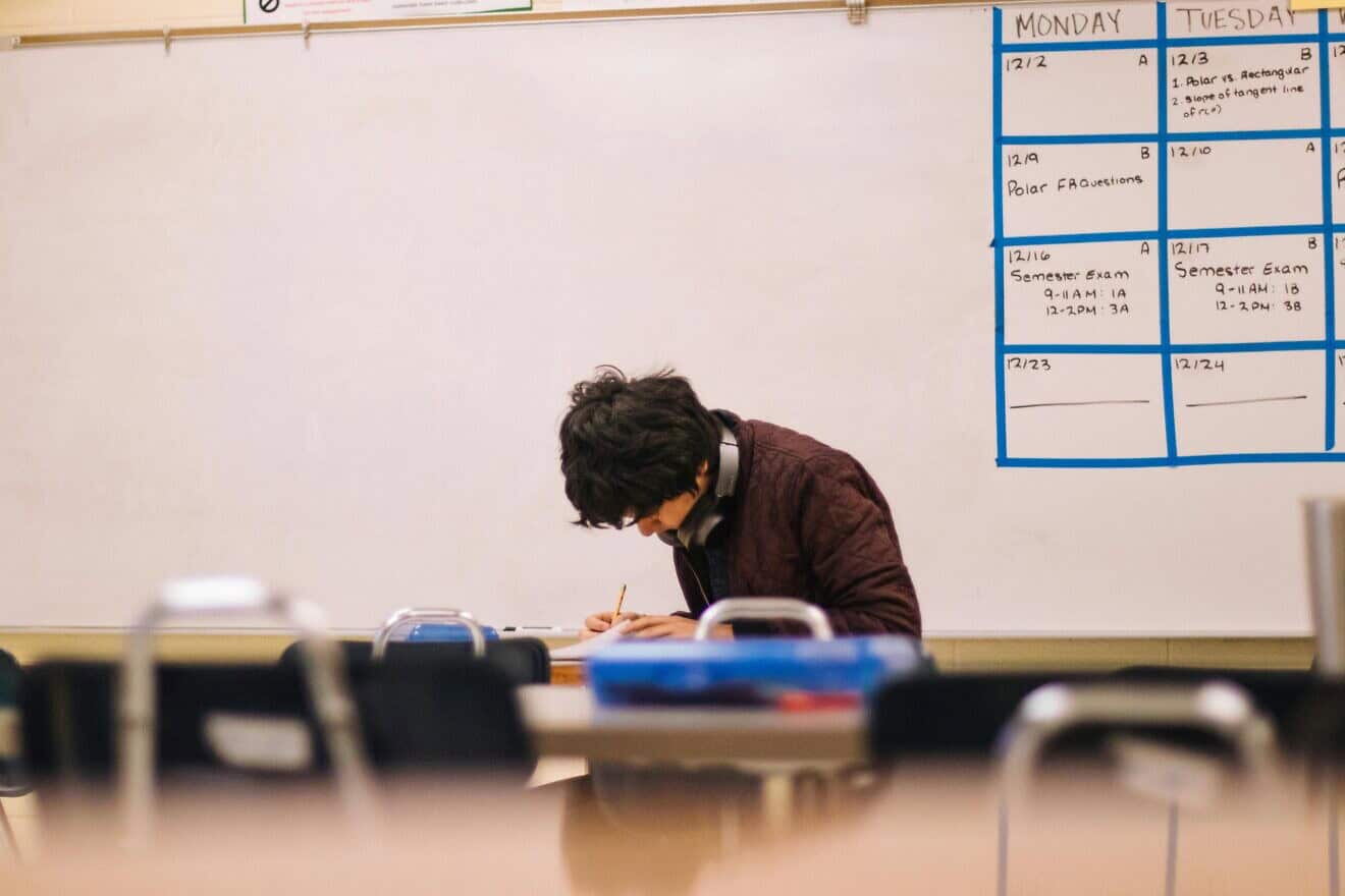 High school student. Credit: Jeswin Thomas/Pexels.