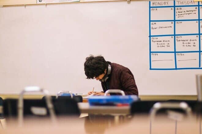 High school student. Credit: Jeswin Thomas/Pexels.