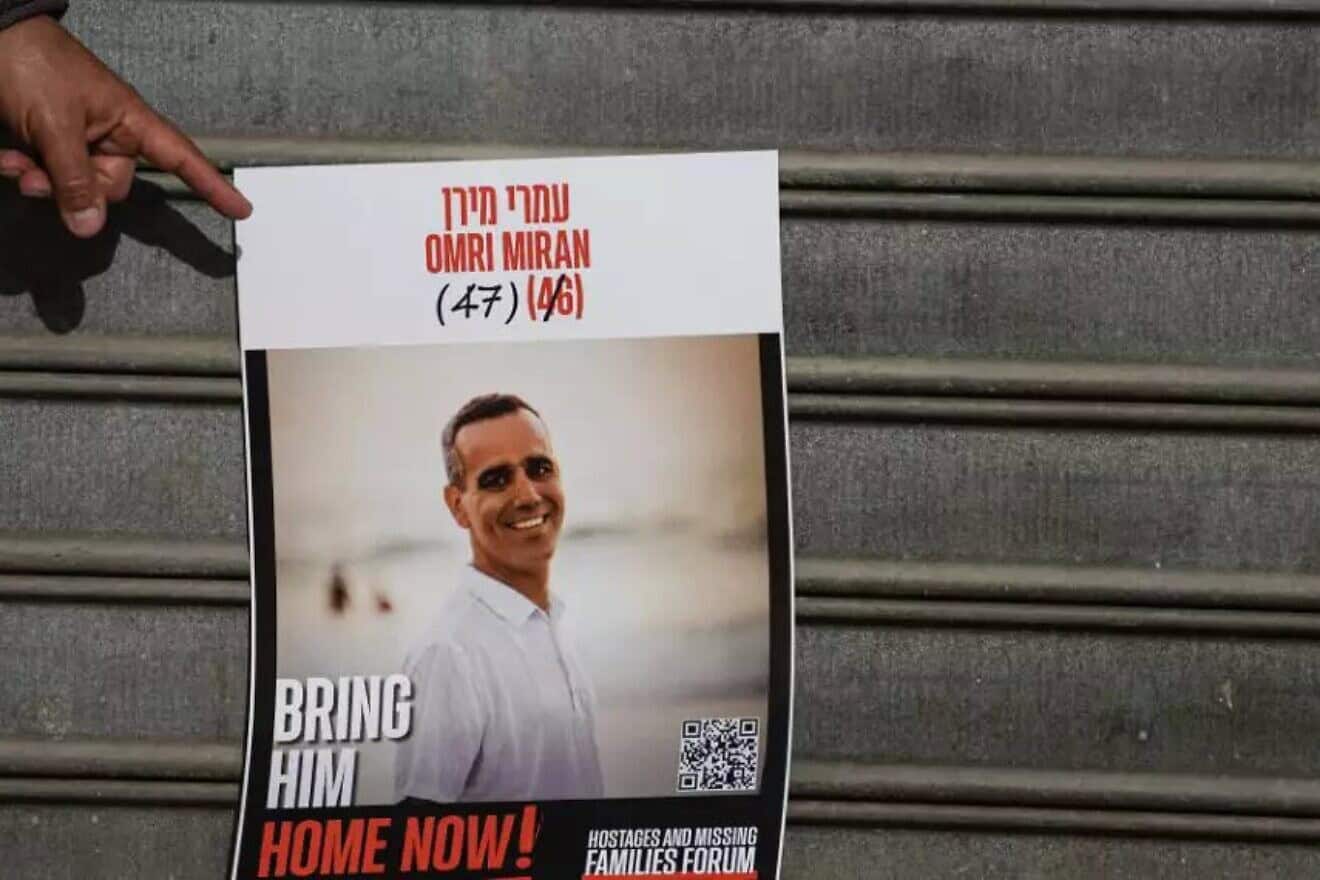 Israeli hostage Omri Miran's photo. Credit: Courtesy.