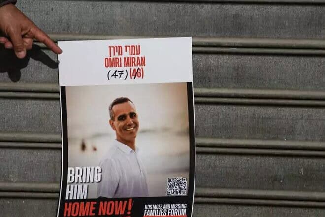 Israeli hostage Omri Miran's photo. Credit: Courtesy.