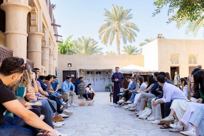 Students, who were part of the Geller International Fellowship of the Israel on Campus Coalition, visit the Crossroads of Civilizations Museum in Dubai, United Arab Emirates, home to the first Holocaust exhibit in the Arab world, as part of a Dec. 29, 2024 to Jan. 9, 2025 trip to Israel and the United Arab Emirates. Credit: Courtesy of ICC via Shield Communications PR.