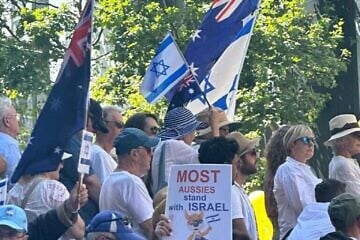 A pro-Israel rally in Sydney. Credit: Courtesy.