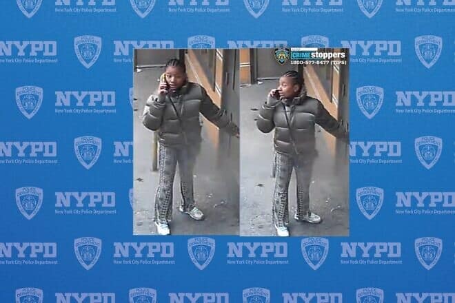 The New York City Police Department is searching for the suspect who attacked a Jewish girl in the Williamsburg neighborhood of Brooklyn, N.Y., on Feb. 16, 2025. Credit: Courtesy of the NYPD.