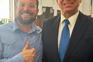 Ryan Mermer with Florida Gov. Ron DeSantis. Credit: Courtesy.
