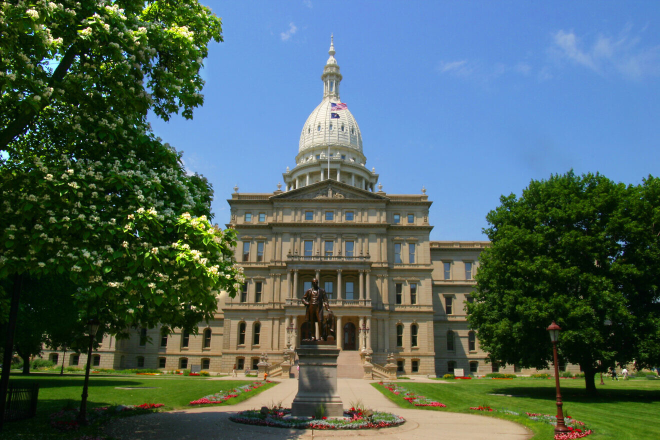 The Michigan Capitol building in Lansing. Credit: Catherine Ottarson/Wikipedia.