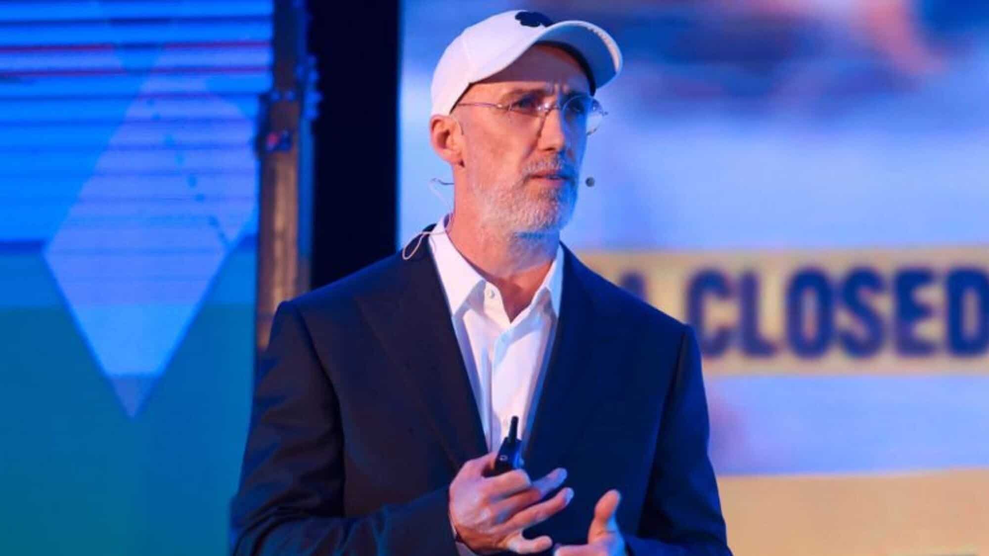 Yael Foundation co-founder Uri Poliavich speaks at the organization's annual conference in Cyprus, Feb. 4, 2025. Credit: Yael Foundation.