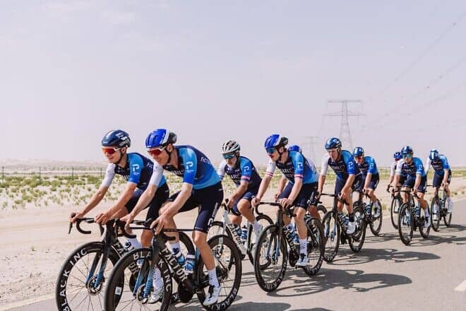 The Israel—Premier Tech cycling team. Photo by Noa Arnon.