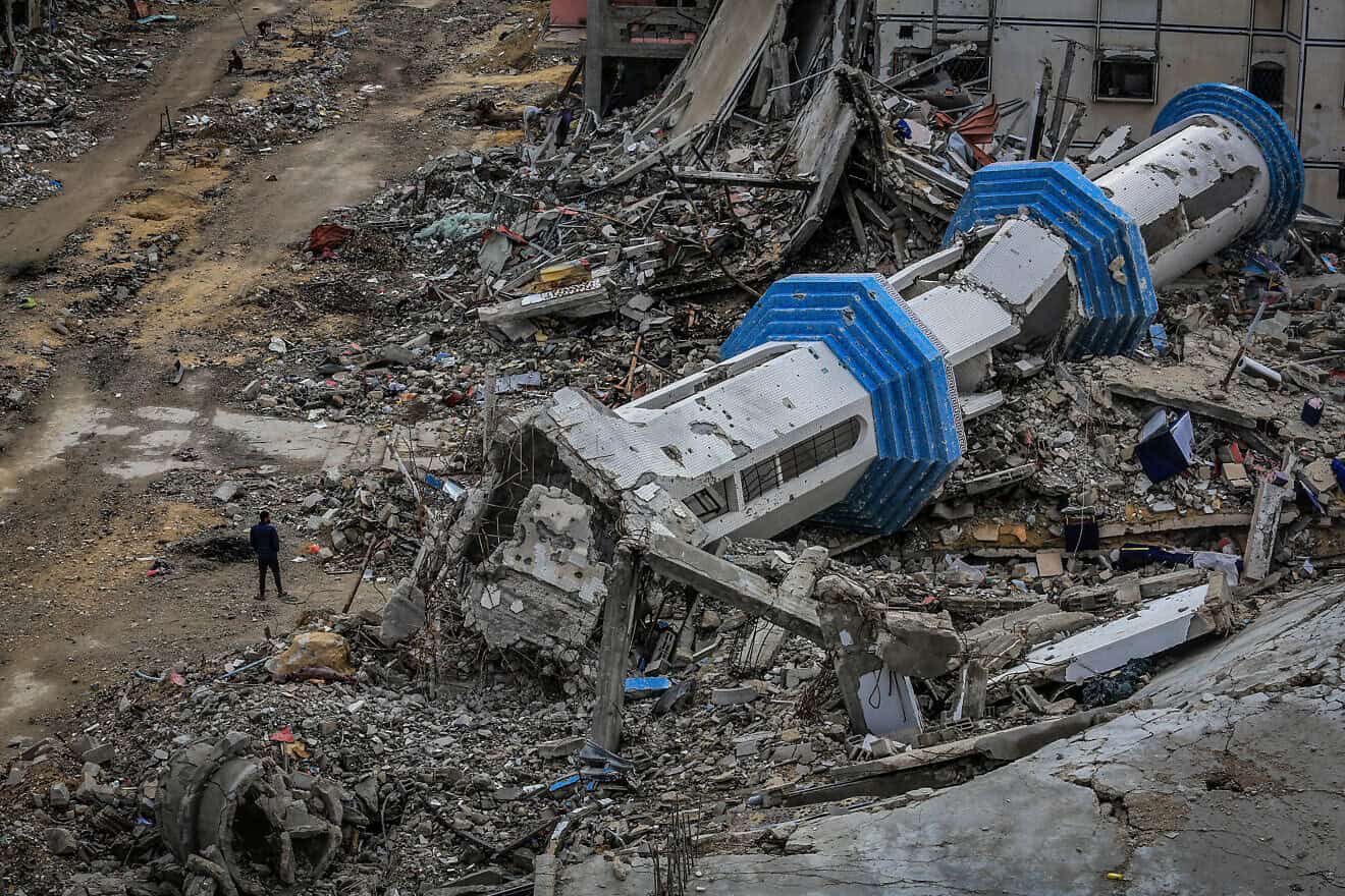 Destruction caused in recent war between Israel and Hamas in Rafah, in the southern Gaza Strip, Feb. 7, 2025. Photo by Abed Rahim Khatib/Flash90.