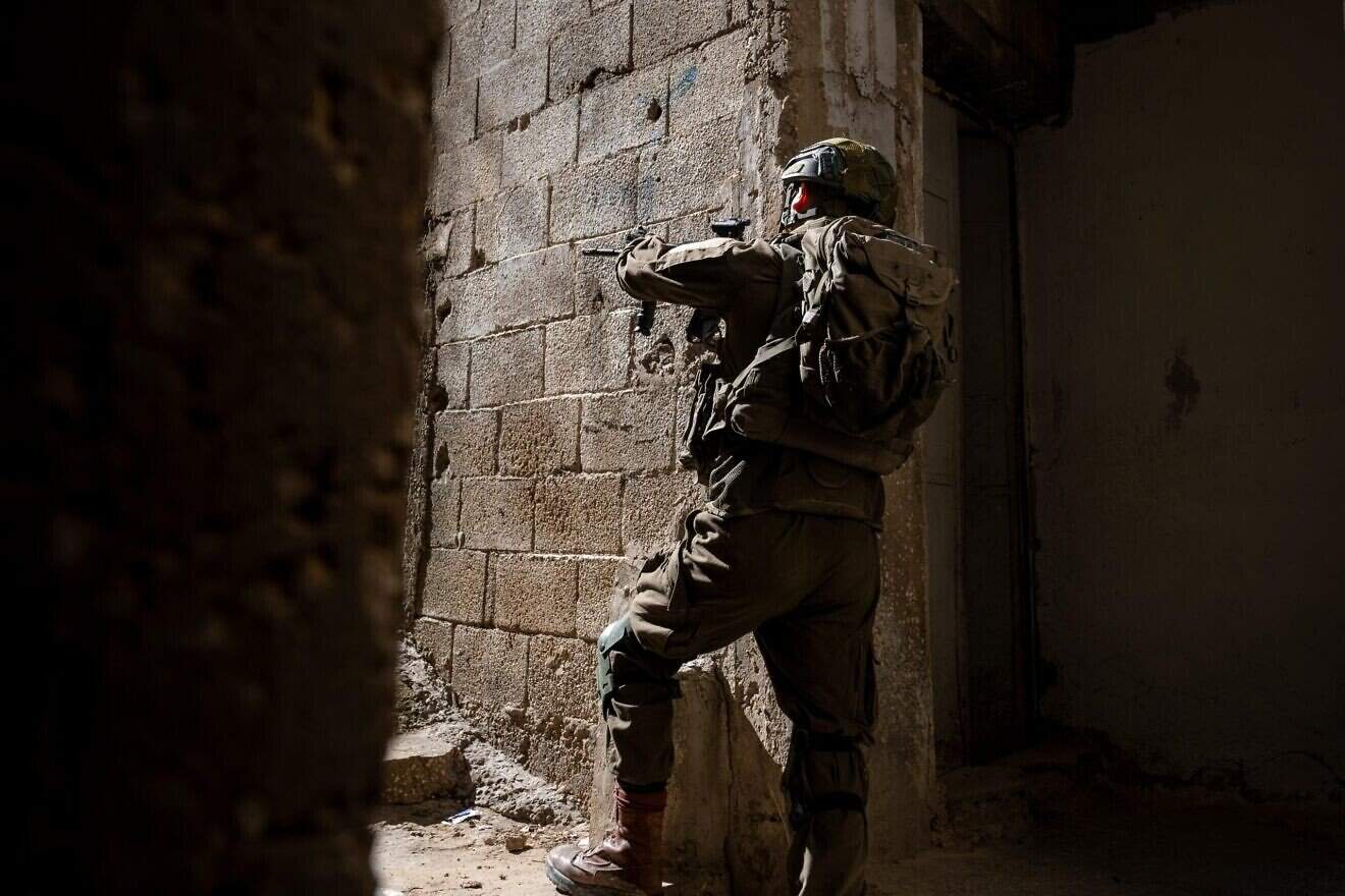 An Israeli soldier in Tulkarem, Samaria, March 6, 2025. Credit: IDF.