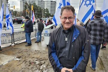 James Pasternak, a member of the Toronto City Council who represents York Centre, at a pro-Israel rally in Toronto, March 16, 2025. Photo by Dave Gordon.