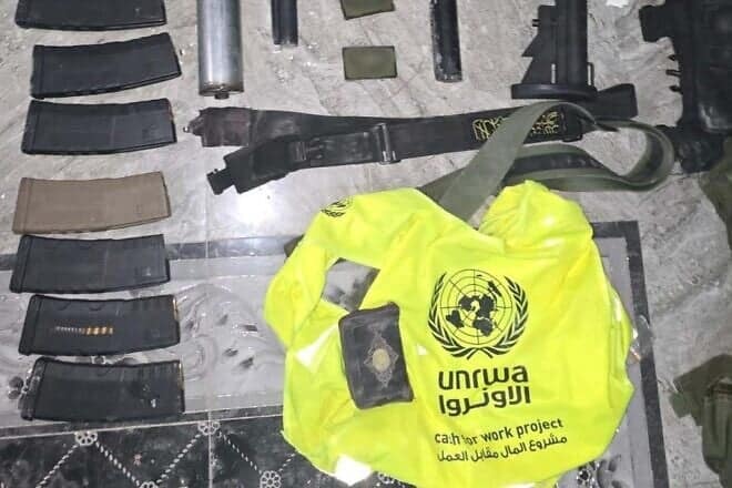A photo from the weapons storage facility in Nur Shams, released on March 16, 2025. Credit: IDF.
