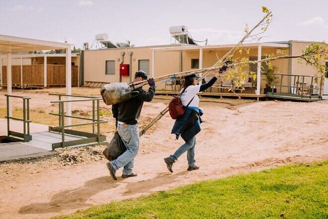 A five-year “greening” plan by Birthright Israel is aimed at improving the living conditions of Kibbutz Be’eri families devastated by the Oct. 7 Hamas-led terrorist attacks in southern Israel, Feb. 13 to April 4, 2025. Credit: Omriabz.