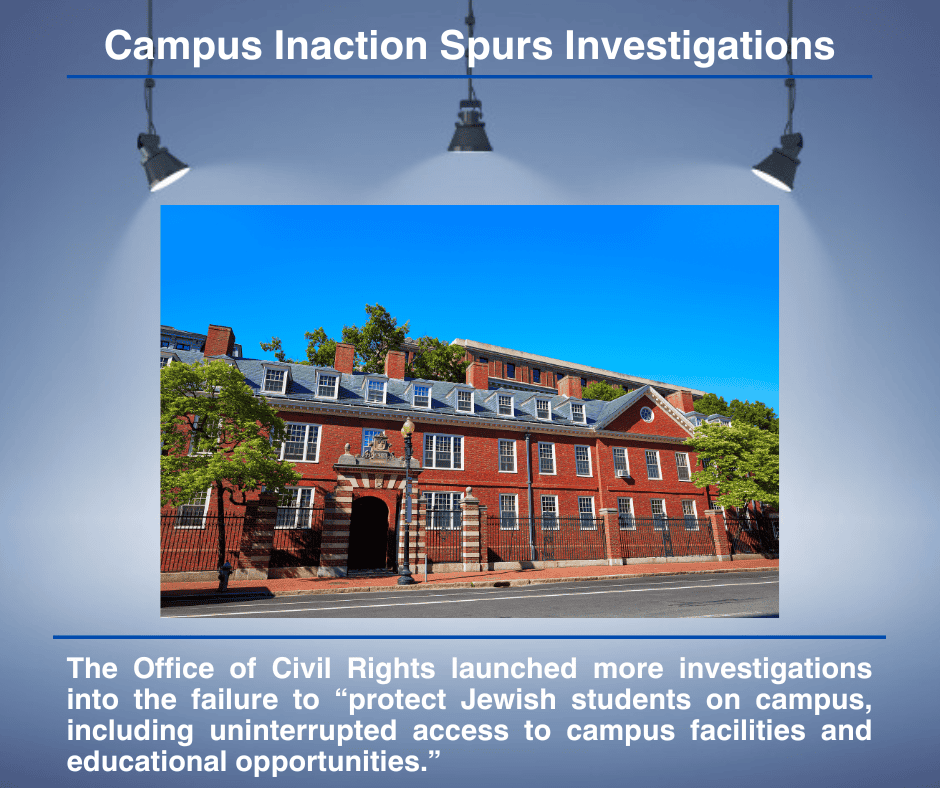Campus Inaction Spurs Investigations