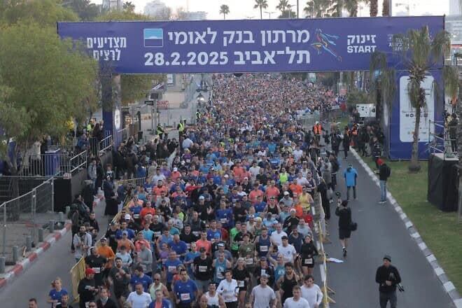 More than 45,000 runners from Israel and abroad participated in the Tel Aviv Marathon on Feb. 28, 2025. Credit: Tel Aviv Marathon, Sportphotography.