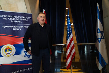 Republika Srpska President Milorad Dodik in Jerusalem, March 26, 2025.