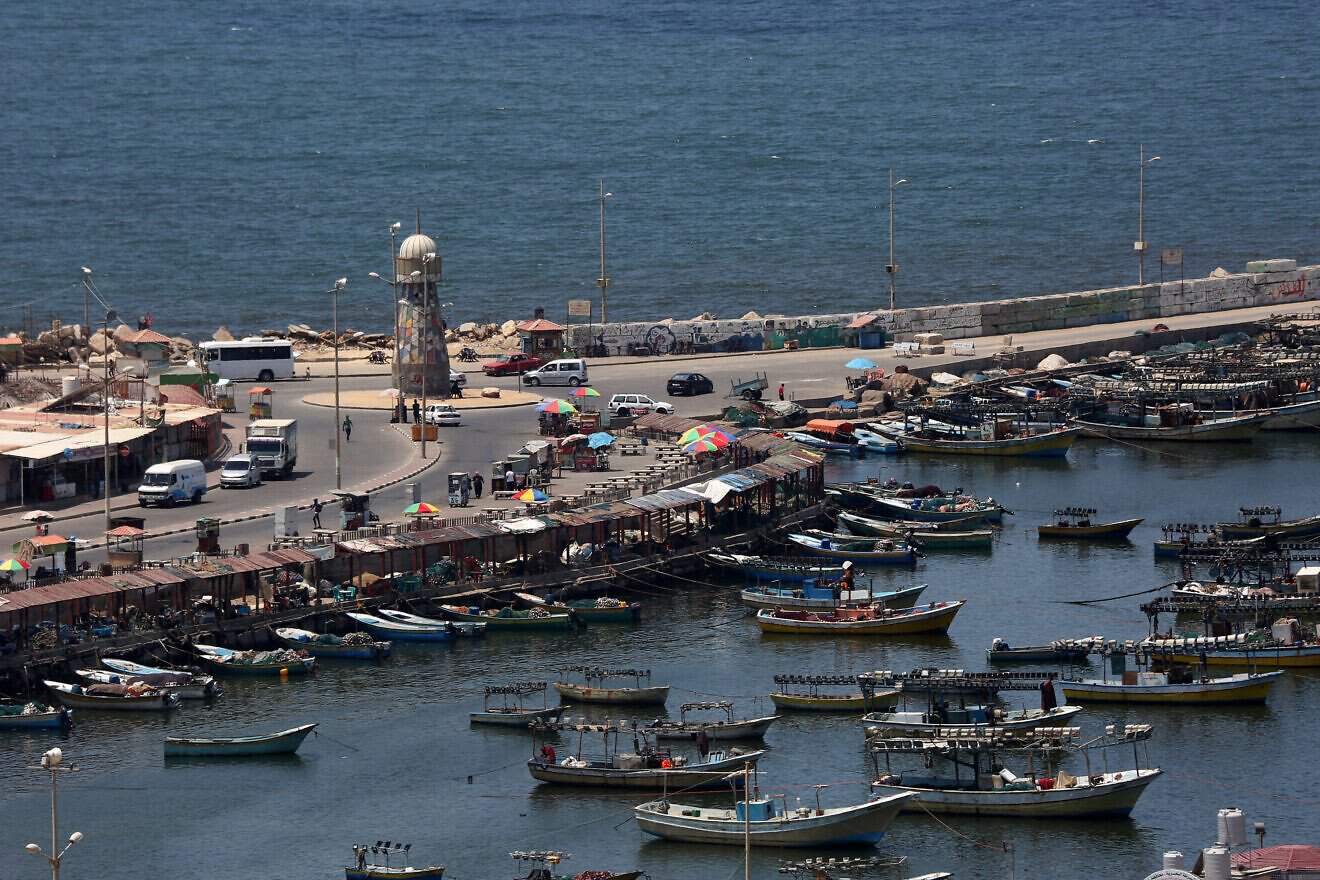 View of the port in Gaza City on Aug. 13, 2020.  Photo by Abed Rahim Khatib/ Flash90.