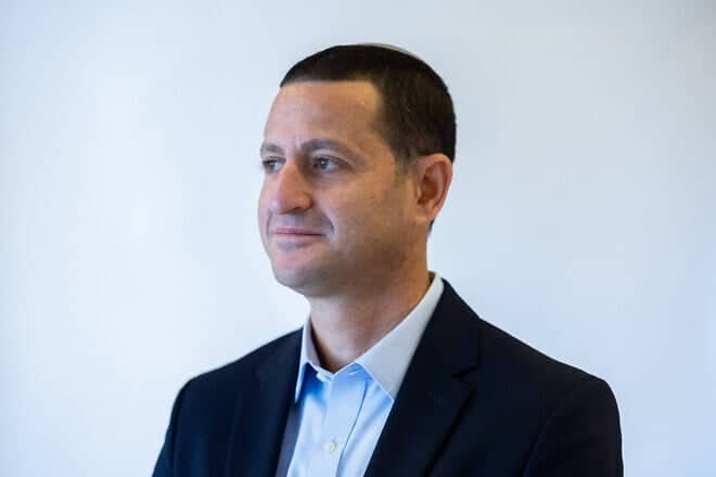 MK Ohad Tal (Religious Zionism Party) poses for a picture a day before the opening session of the Knesset, the Israeli parliament in Jerusalem, Nov. 14, 2022. Photo by Yonatan Sindel/Flash90.