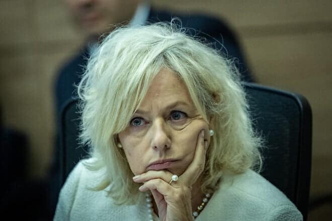 Gali Baharav-Miara, Israel's attorney general, attends a Knesset Constitution, Law and Justice Committee in the Israeli parliament in Jerusalem, Nov. 18, 2024. Photo by Yonatan Sindel/Flash90.