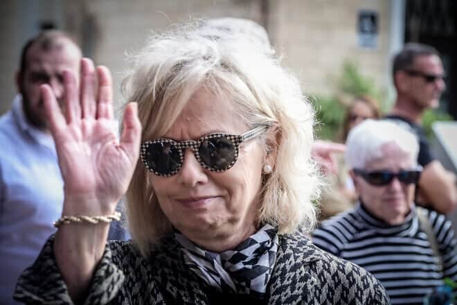 Gali Baharav-Miara, Israel's attorney general, attends the funeral of former National Labor Court Judge Elisheva Barak-Ussoskin at the Kiryat Shaul Cemetery in Tel Aviv, Dec. 11, 2024. Photo by Avshalom Sassoni/Flash90.
