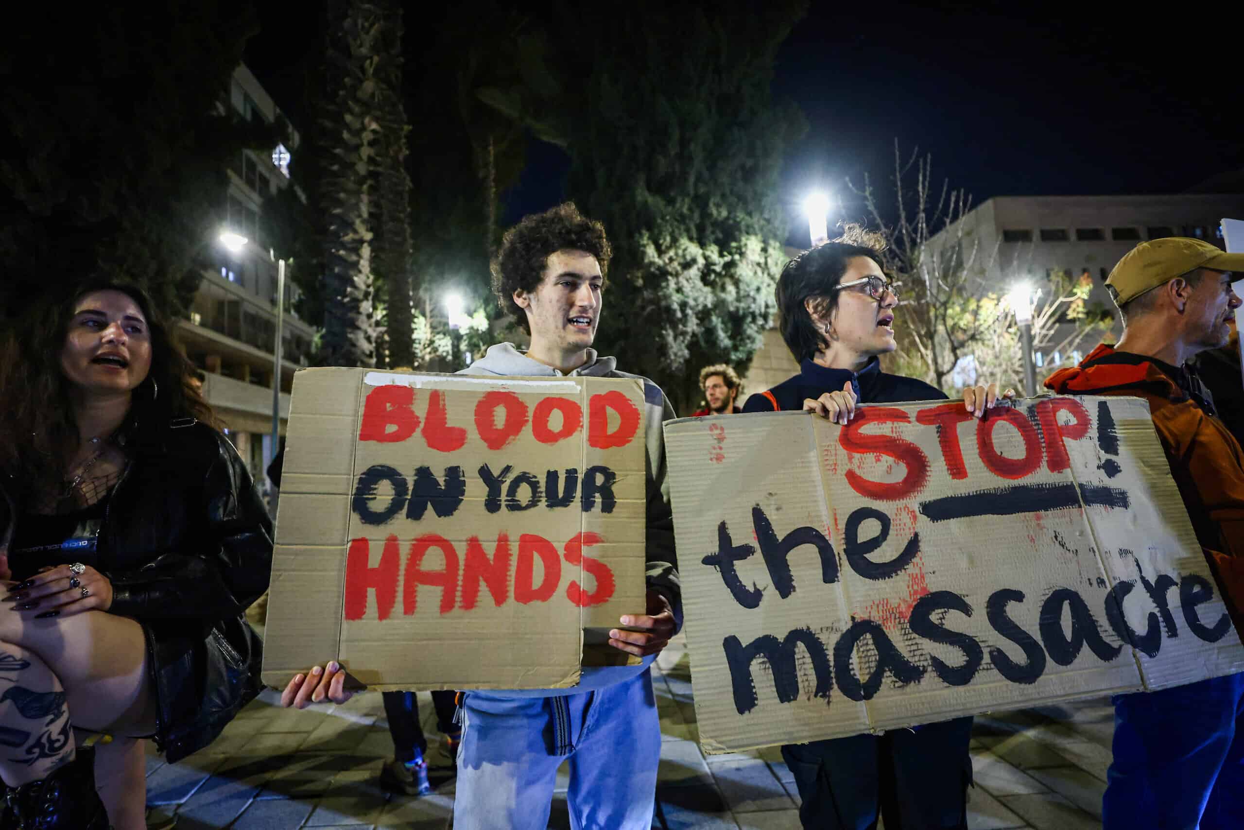 Left-wing Israeli activists protest against the war, the humanitarian crisis in Gaza and IDF operations in Judea and Samaria, Jerusalem, March 12, 2025. Photo by Jamal Awad/Flash90.