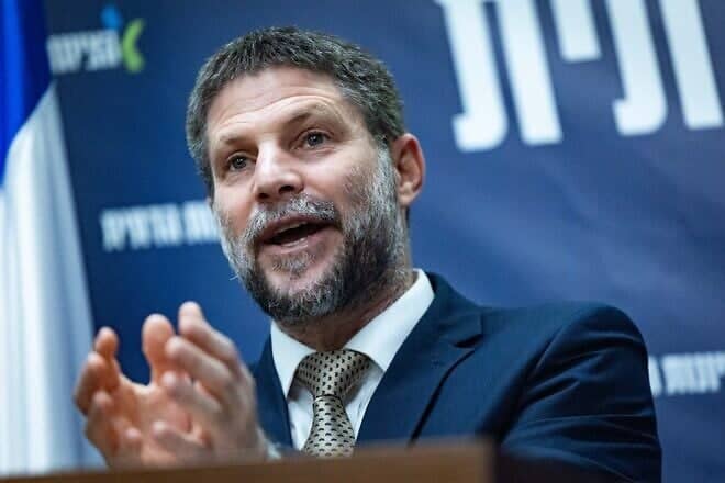 Finance Minister Bezalel Smotrich leads a faction meeting of his Religious Zionism Party at the Knesset, the Israeli parliament in Jerusalem, March 17, 2025. Photo by Yonatan Sindel/Flash90.