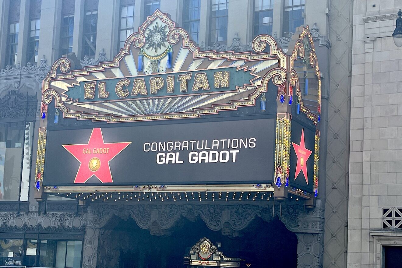 Outside the El Capitan Theatre on Hollywood Boulevard, Gal Gadot became the first Israeli actress to earn a star on the Hollywood Walk of Fame, Los Angeles, March 18, 2025. Photo by Ryan Torok.