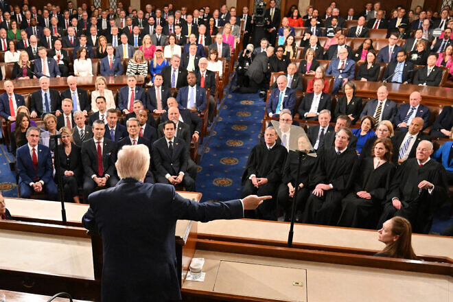 U.S. President Donald Trump speaks to a joint session of Congress at the U.S. Capitol, on March 4, 2025. Photo by Mandel Ngan-Pool/Getty Images.