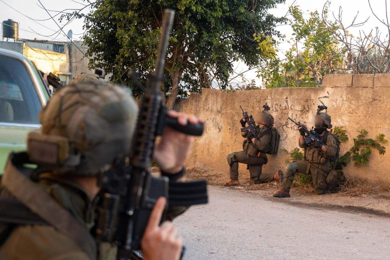 Israeli security forces conduct counterterror operations in Judea and Samaria, March 14, 2023. Credit: IDF.