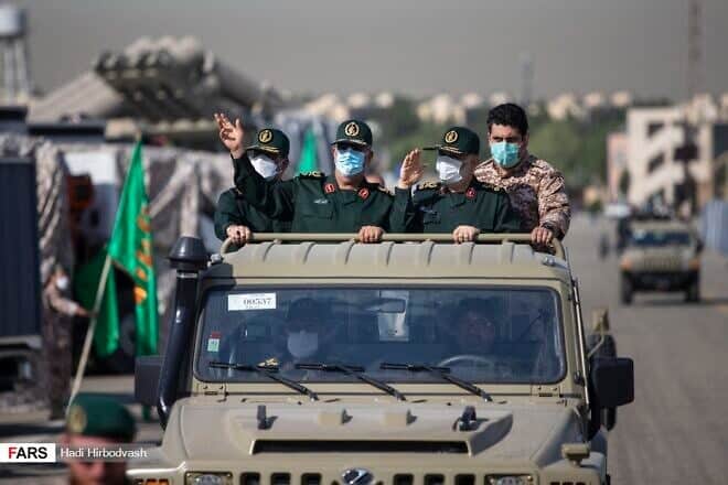 Islamic Revolutionary Guard Corps fighters. Photo by Hadi Hirbodvash via Wikimedia Commons.
