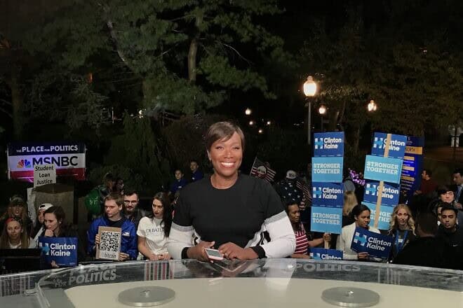 Political commentator and “MSNBC” news hosts Joy Reid at a presidential debate between Democrat Hillary Clinton and Republican  Donald Trump at Hofstra University in Hempstead, N.Y., on Sept. 26, 2016. Credit: Mayaluk via Wikimedia Commons.