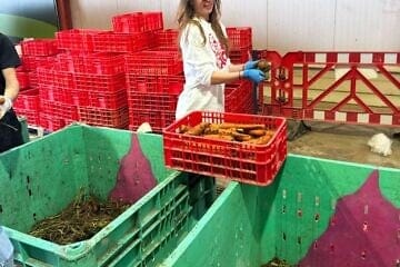 Madison Stock, 22, of Woodbury, N.Y., is officially the 10,000th participant in Birthright Israel’s volunteer program. Credit: Birthright Israel.