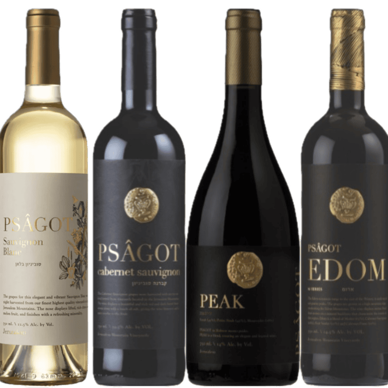 Some of the wines from Psagot Winery. Credit: Courtesy.