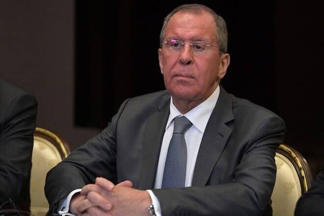 Russian Foreign Minister Sergey Lavrov attends a meeting at the Kremlin in Moscow on May 14, 2019. Photo provided by the Presidential Press and Information Office of Russia.
