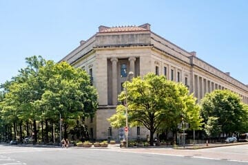 U.S. Department of Justice in Washington, D.C. Credit: ajay_suresh via Wikimedia Commons.