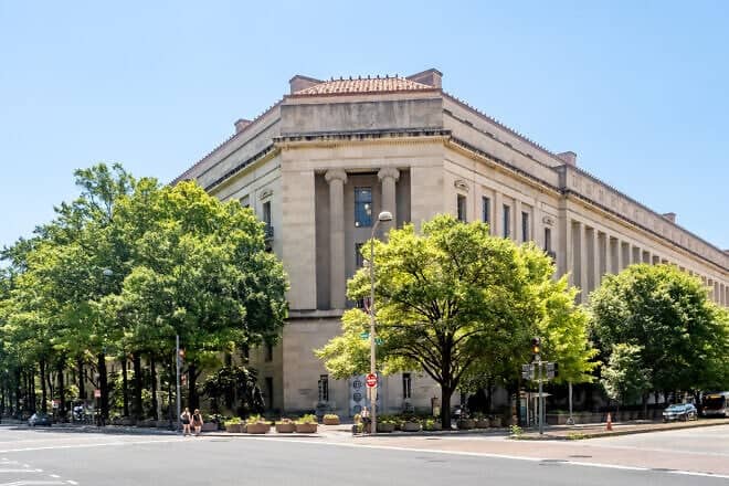 U.S. Department of Justice in Washington, D.C. Credit: ajay_suresh via Wikimedia Commons.