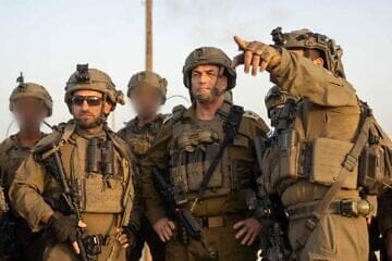 Israel Defense Forces Chief of Staff Lt. Gen. Eyal Zamir, center, during a tour of the Rafah area in southern Gaza on March 18, 2025. Credit: IDF.