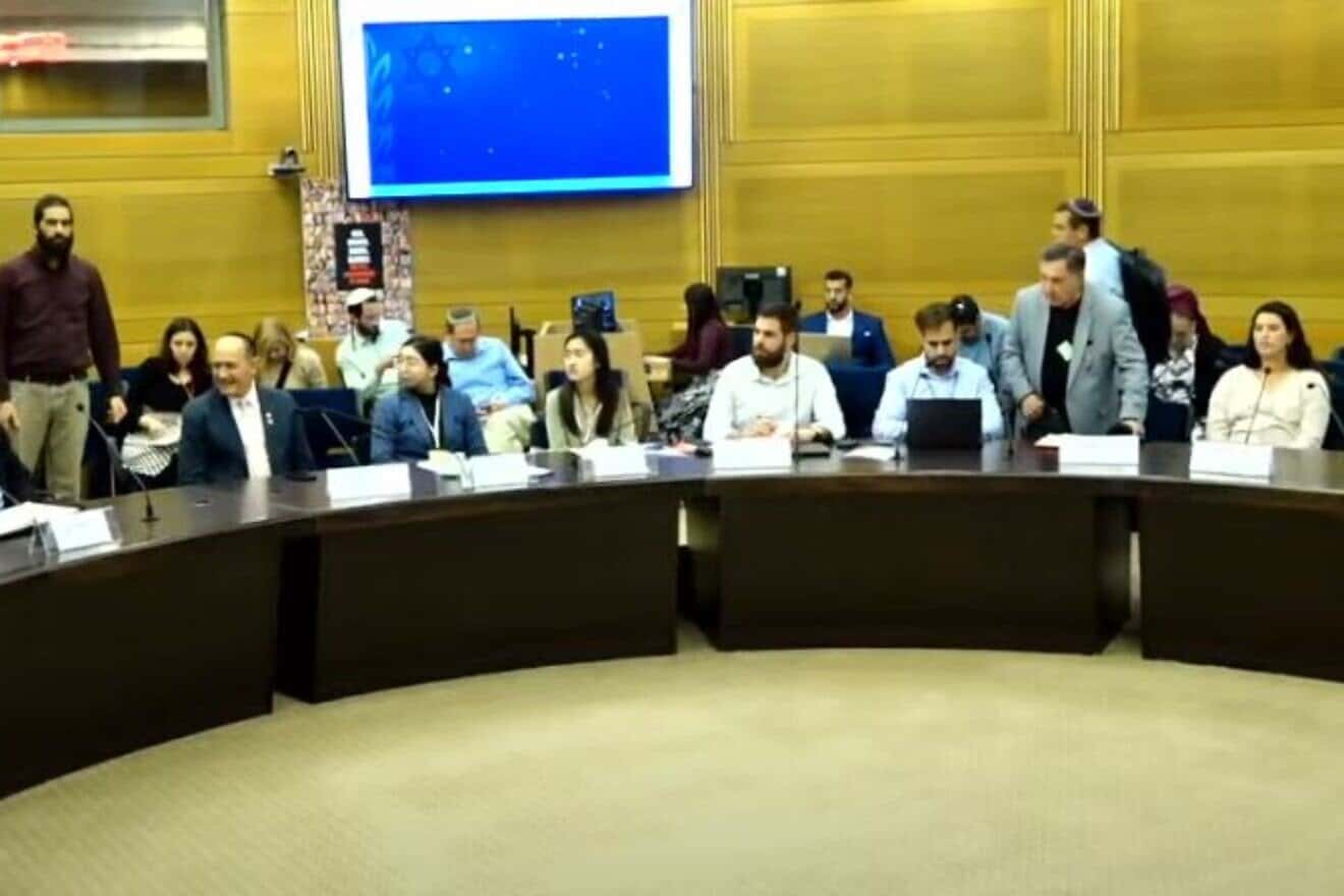 Knesset Land of Israel Caucus holds conference on “The New Middle East: The Plan for Voluntary Migration from Gaza,” in Jerusalem, March 9, 2025. Credit: YouTube/Regavim.