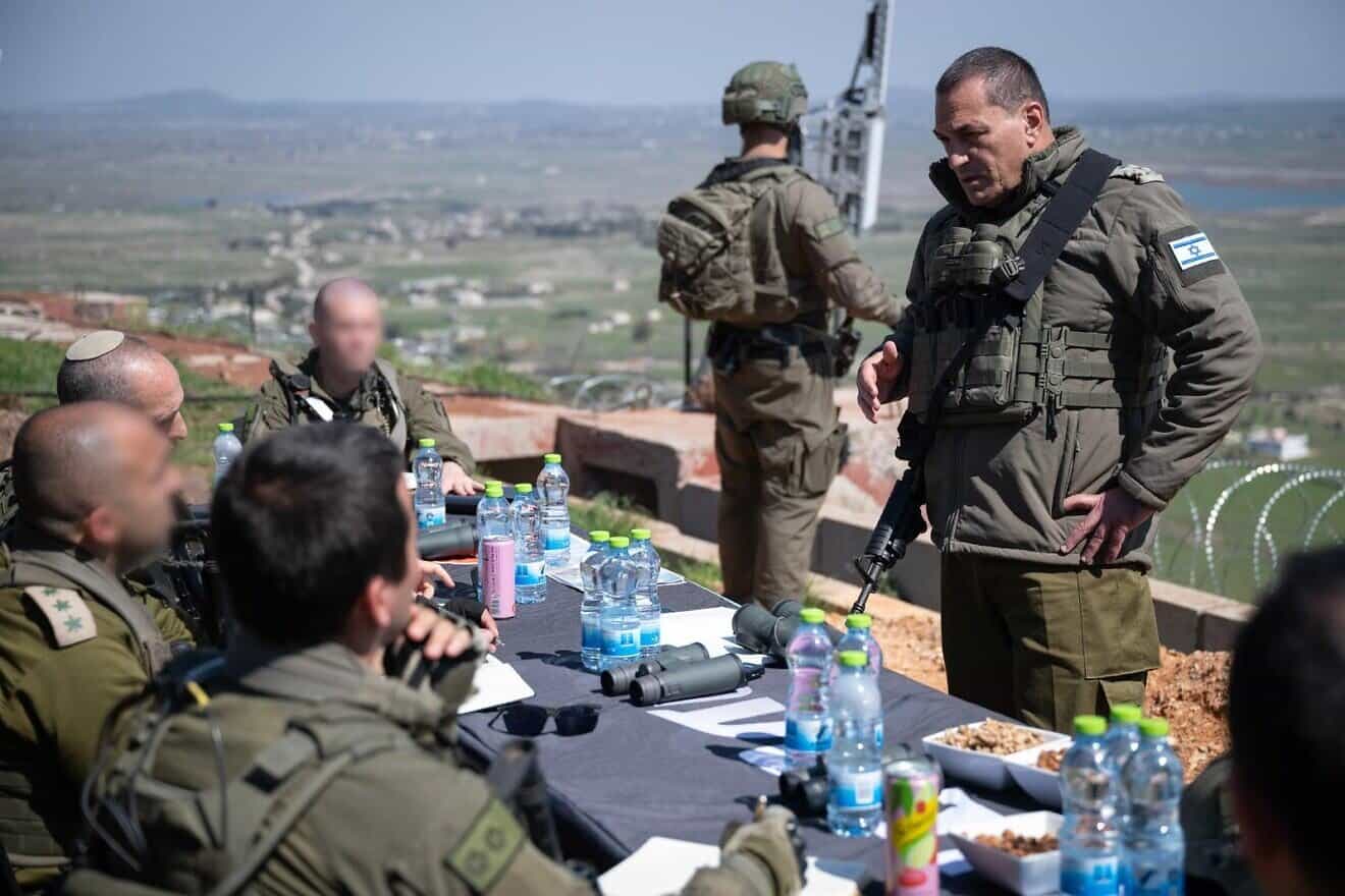 IDF Chief of Staff Lt. Gen. Eyal Zamir during a tour of the Syrian security zone on March 9, 2025. Credit: IDF.