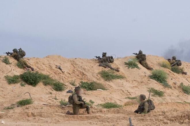 Israeli forces during recent operational activity in the Gaza Strip in a photo published on April 11, 2025. Credit: IDF.