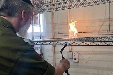 Koshering military facilities ahead of Passover in Israel. Credit: IDF.