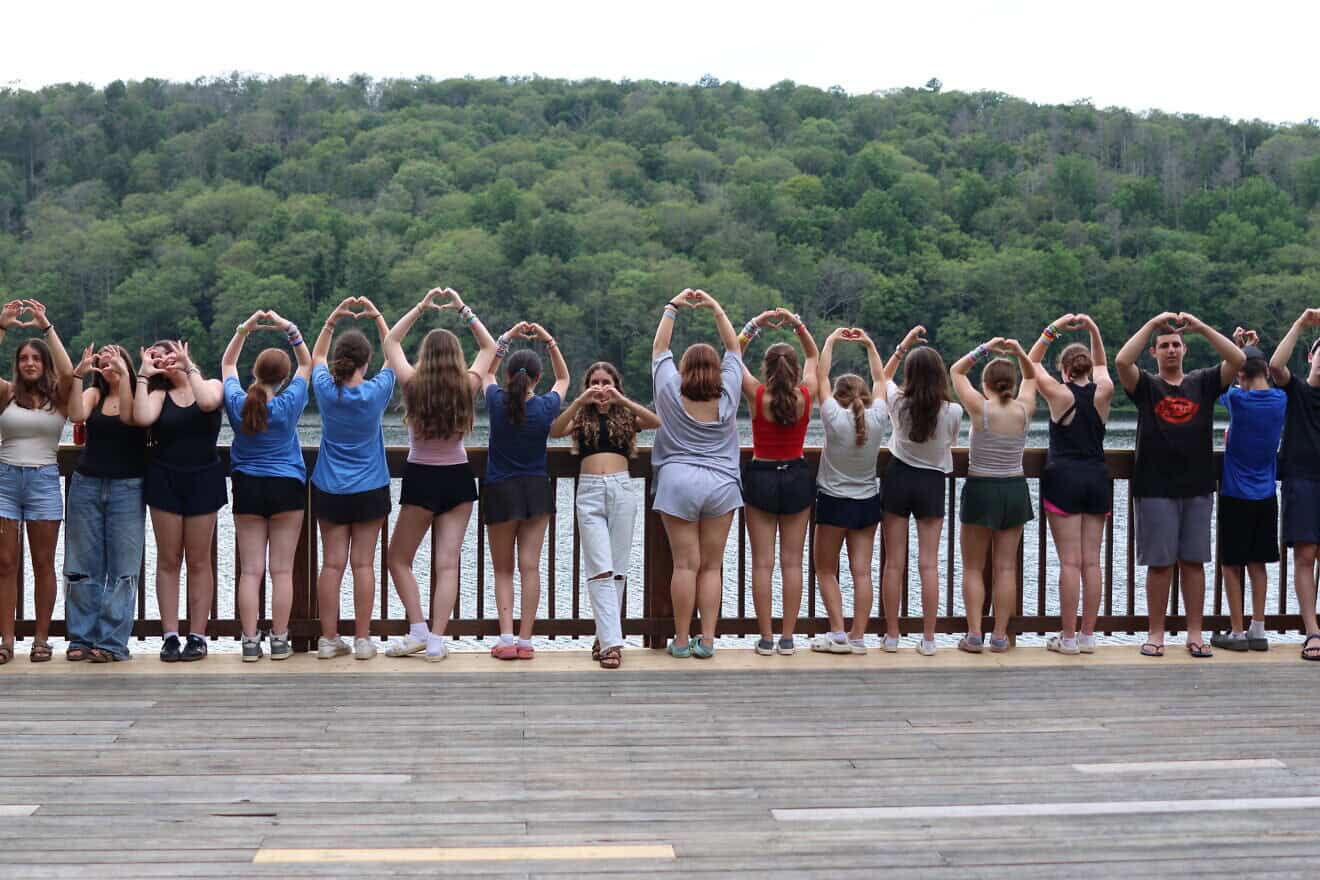 Israeli teens from Gaza border communities together with their American counterparts last summer at Ramah Berkshires. Credit: Jen Roman for the Jewish Agency.